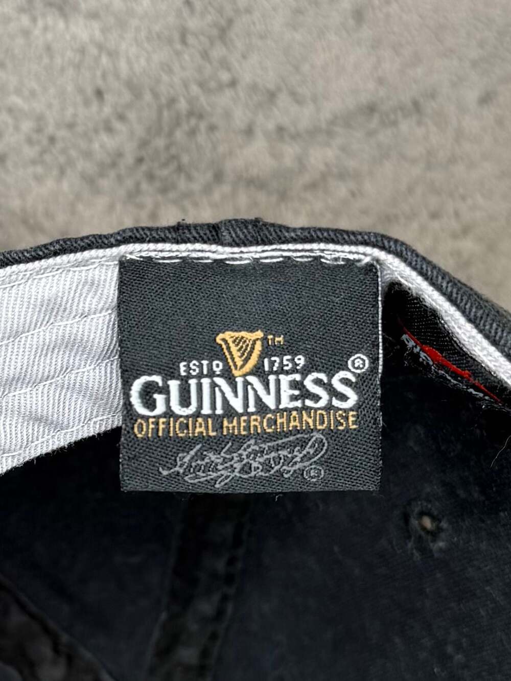 Guinness 1759 Shamrock Logo Embroidered Black Baseball Cap - Picture 7 of 8